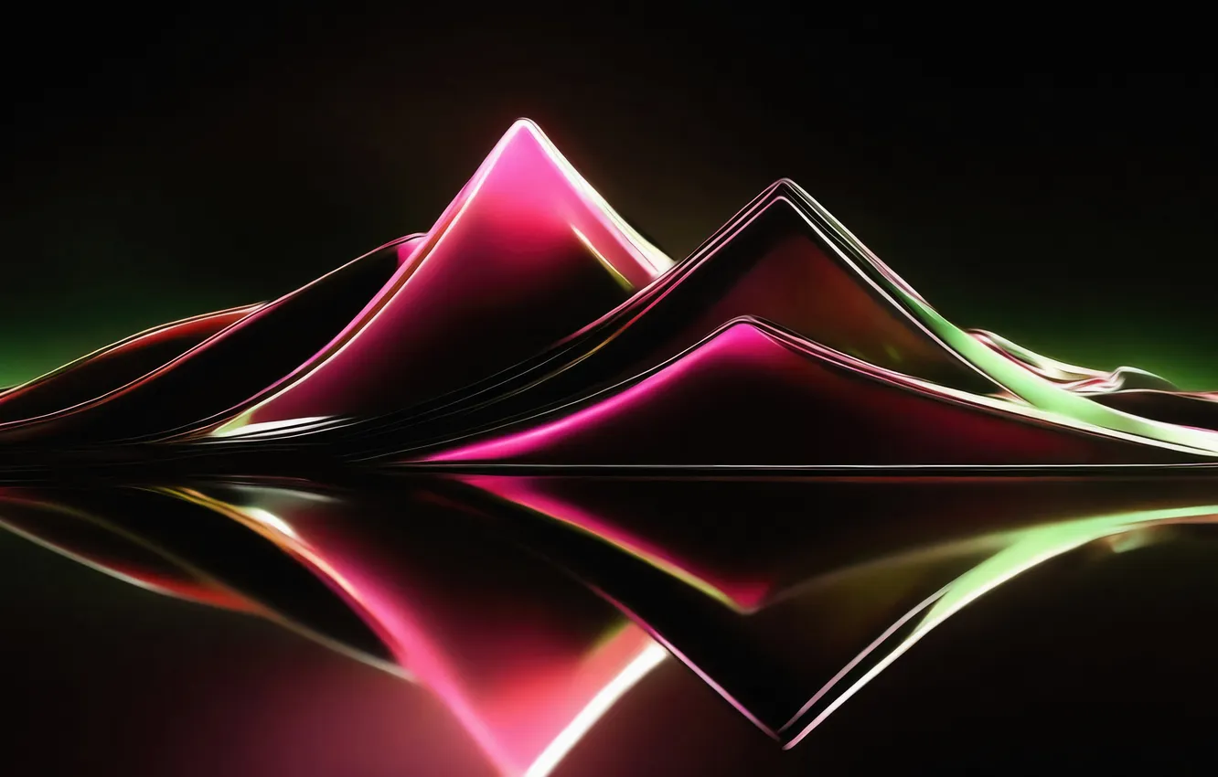Photo wallpaper abstraction, Shine, abstract, pyramid, triangle, pyramid, triangle