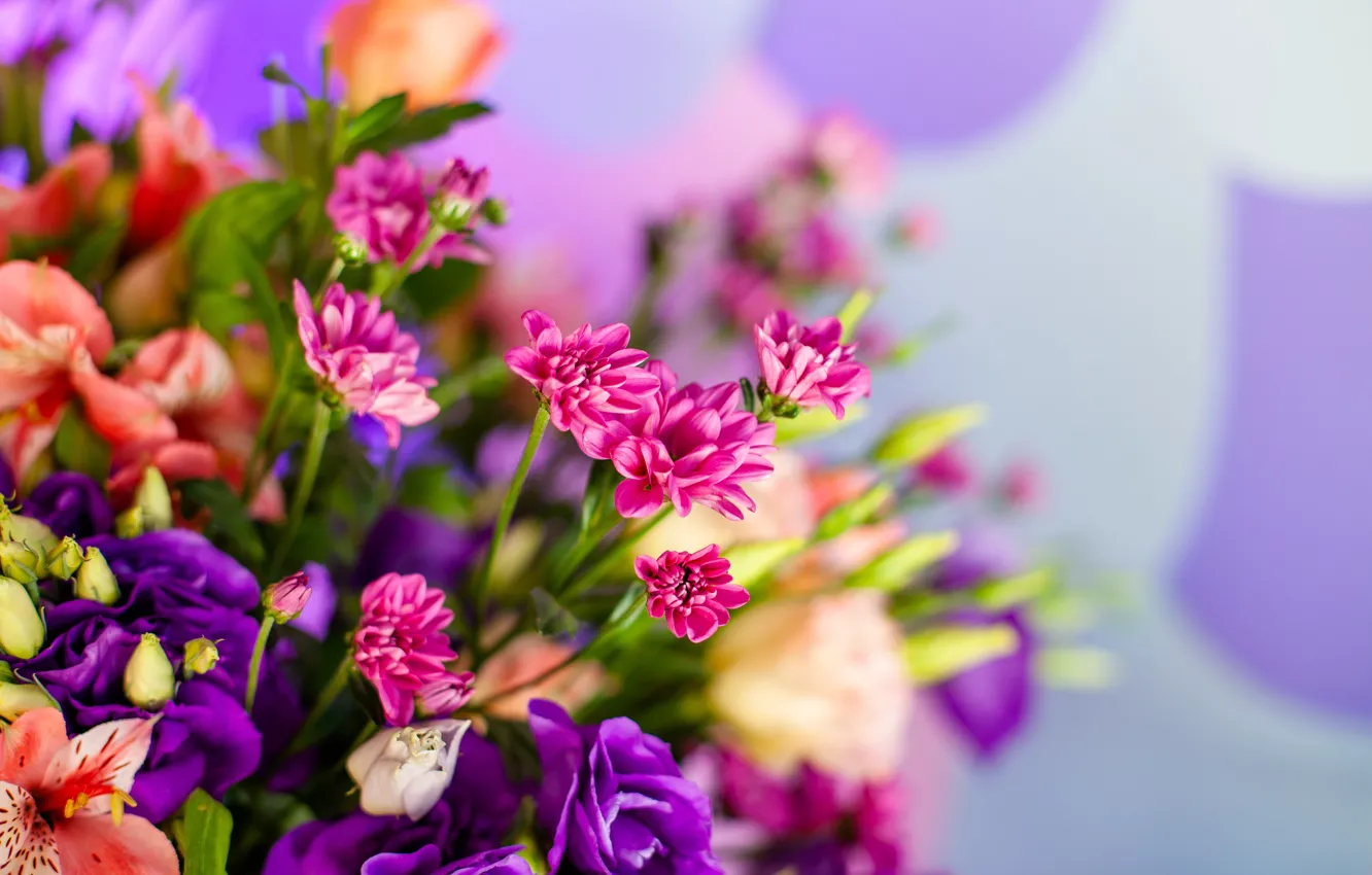 Photo wallpaper flowers, bouquet, color