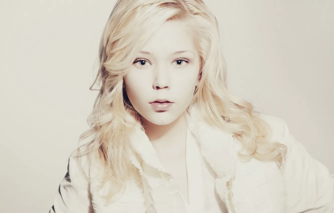 Photo wallpaper girl, portrait, blonde, cute