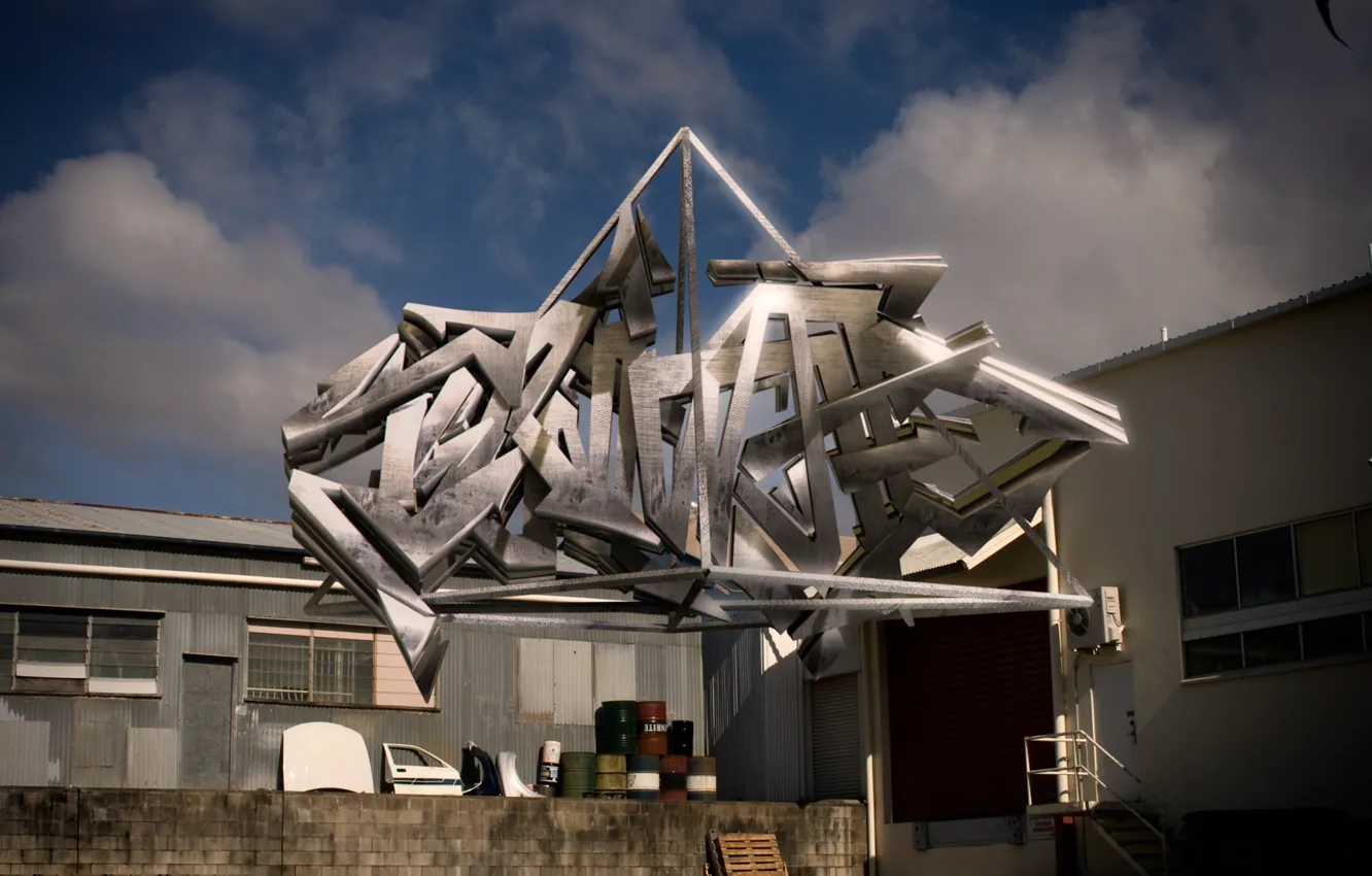 Photo wallpaper graffiti, Air, Terminate