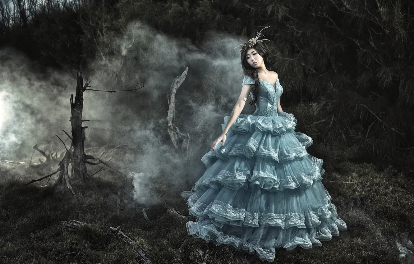 Photo wallpaper girl, pose, background