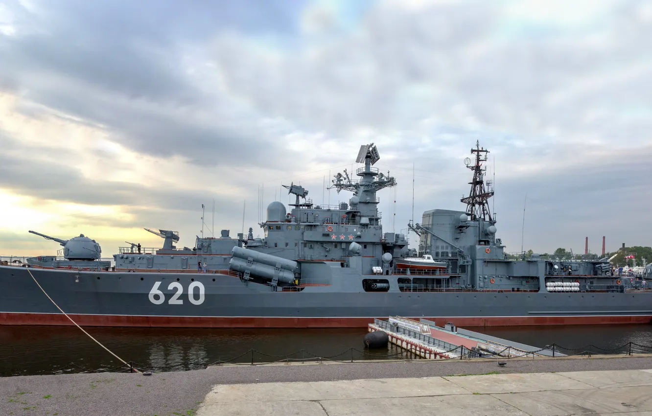 Photo wallpaper destroyer, Museum ship, the project 956, Kronstadt, restless