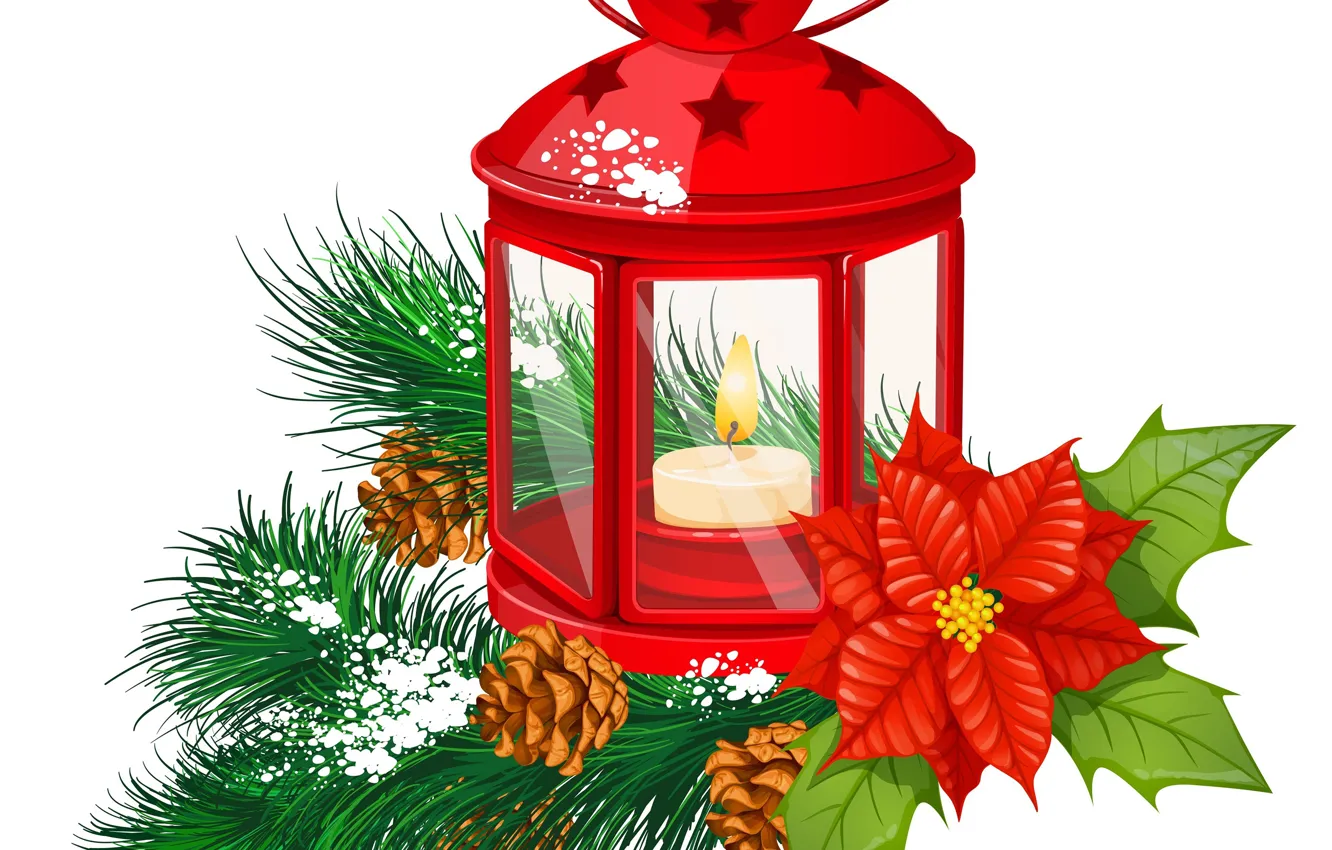 Photo wallpaper decoration, tree, new year, lights, bumps, New Year, Happy