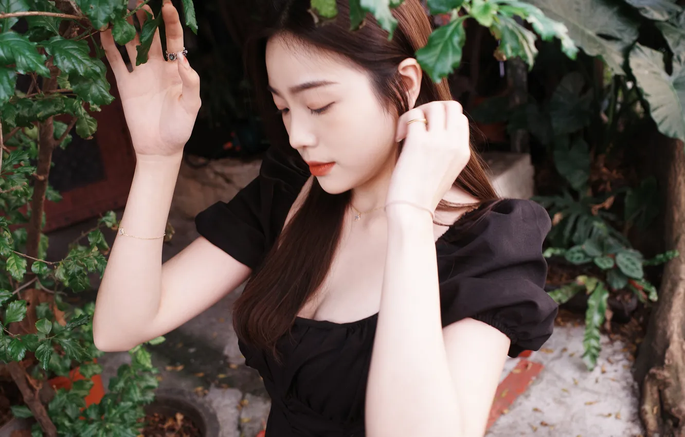 Photo wallpaper girl, woman, asian