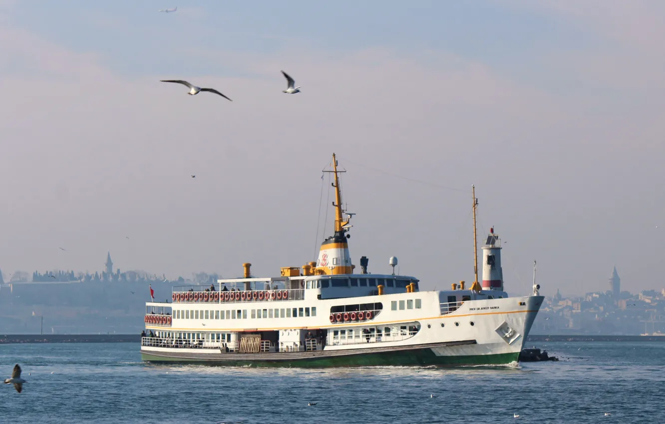 Photo wallpaper Strait, ship, The Bosphorus