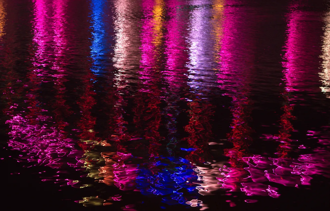 Photo wallpaper colors, light, bridge, khorramshahr