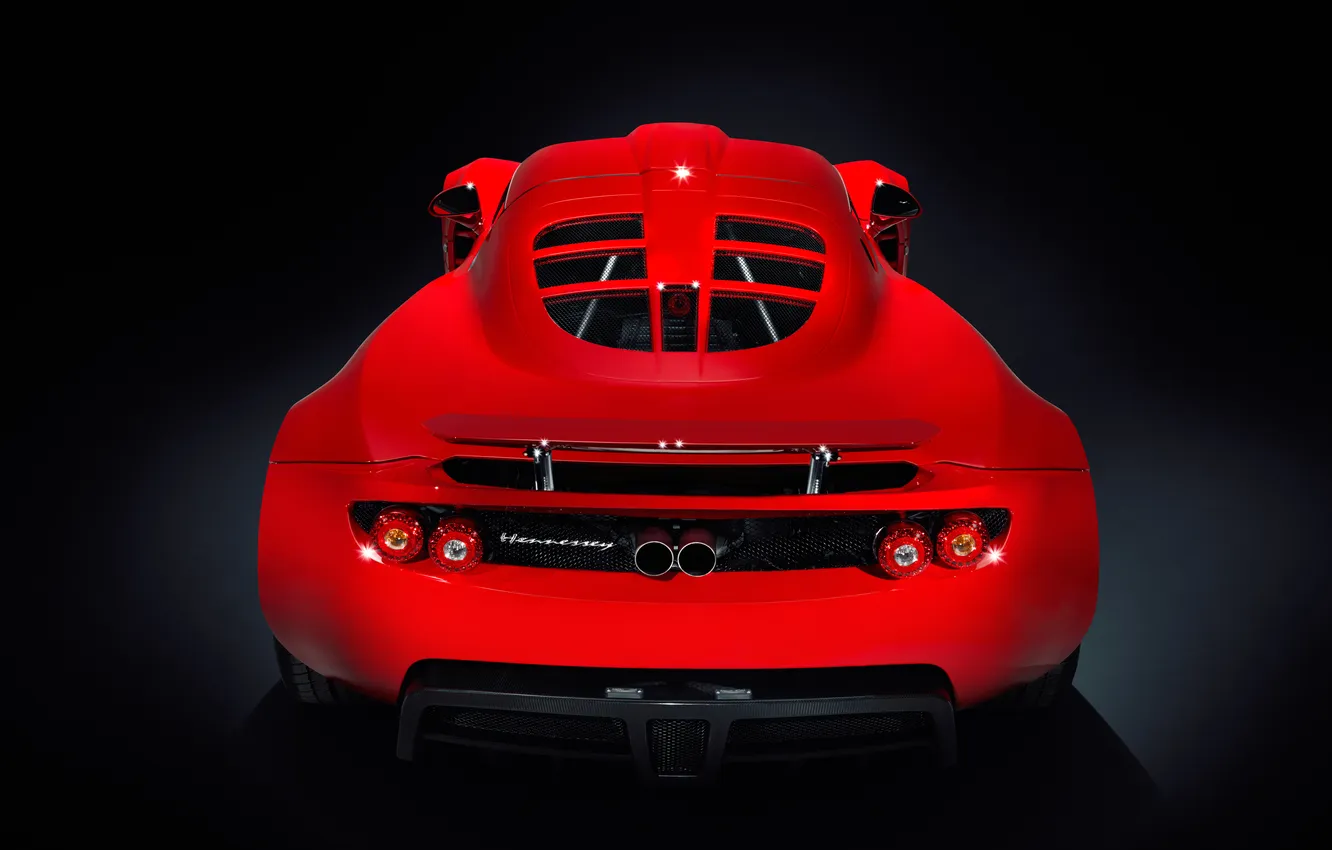 Photo wallpaper supercar, 2011, the dark background, Hennessey, Venom GT, Supercar, dark background, the only instance