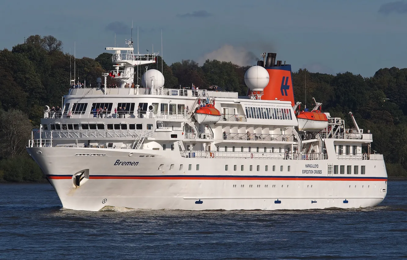 Photo wallpaper ship, liner, floats