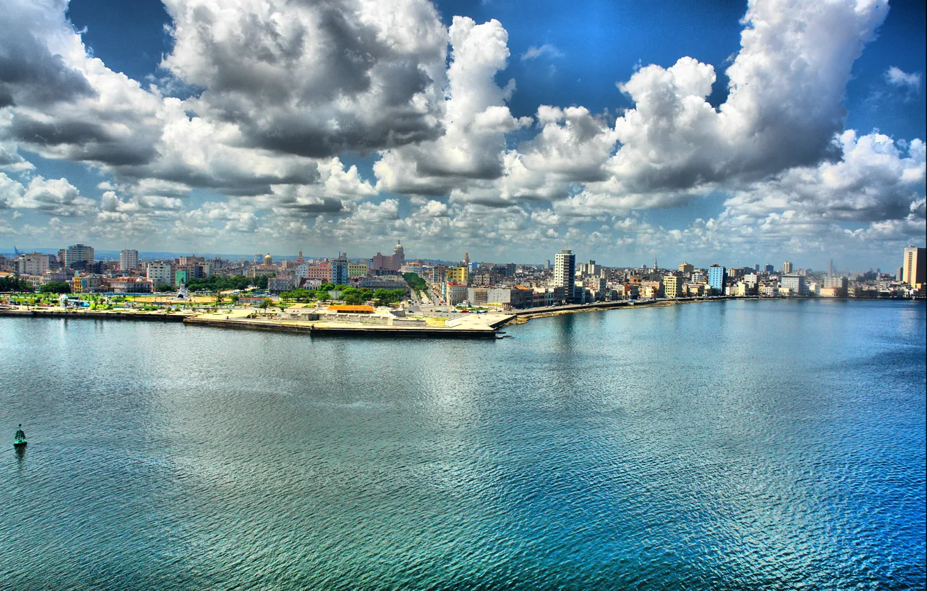 Photo wallpaper Cuba, HDR, promenade, HDR, Havanna