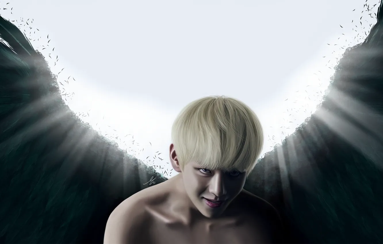 Photo wallpaper music, angel, art, BTS, BangTan Boys, would the G-And-B-J-O-O-N, Kim Tae Hyung