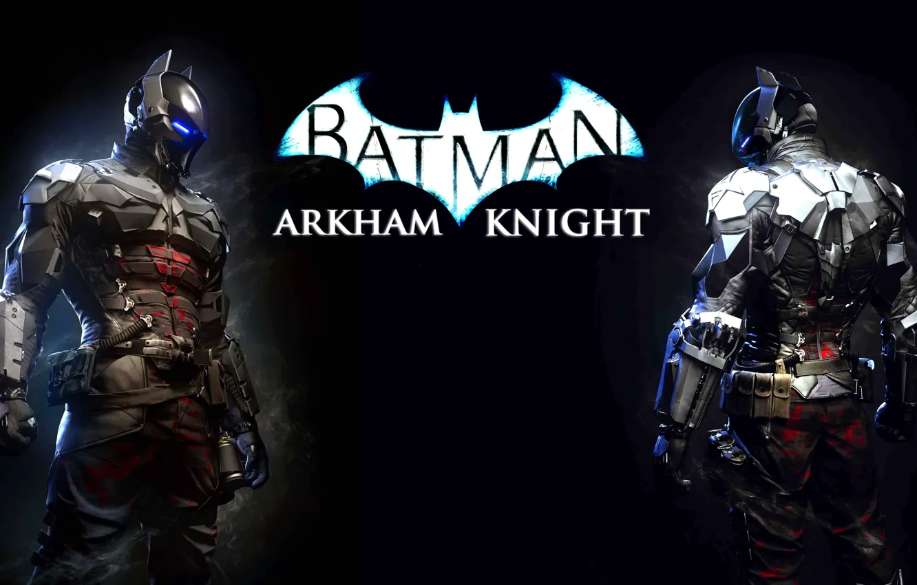 Photo wallpaper the game, logo, armor, helmet, uniforms, Arkham Knight, Batman Arkham Knight, Arkham Knight