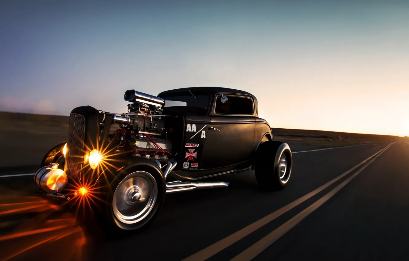 Photo wallpaper car, ford, hot rod, lunchbox photoworks