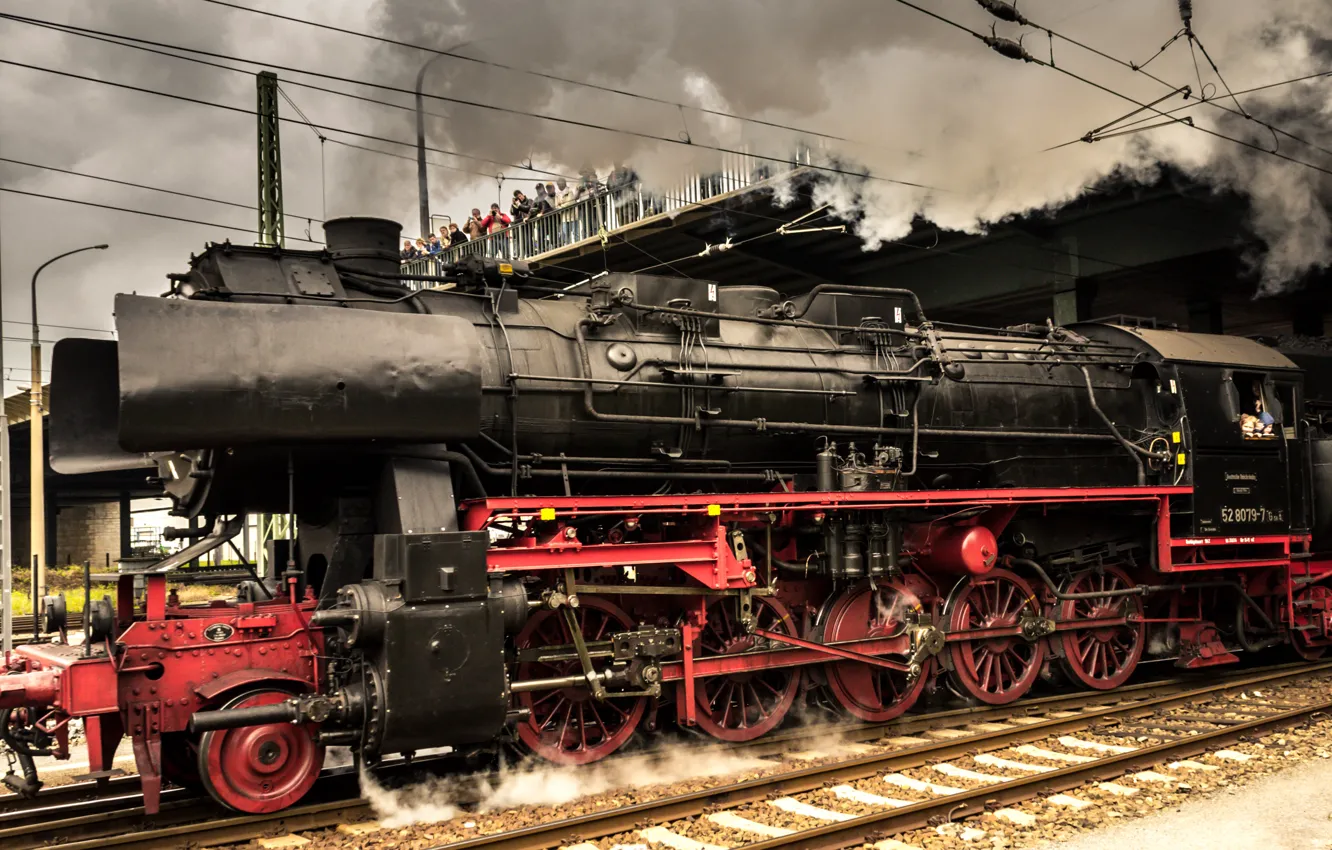 Photo wallpaper Germany, The engine, Locomotive, Train, Old appliances