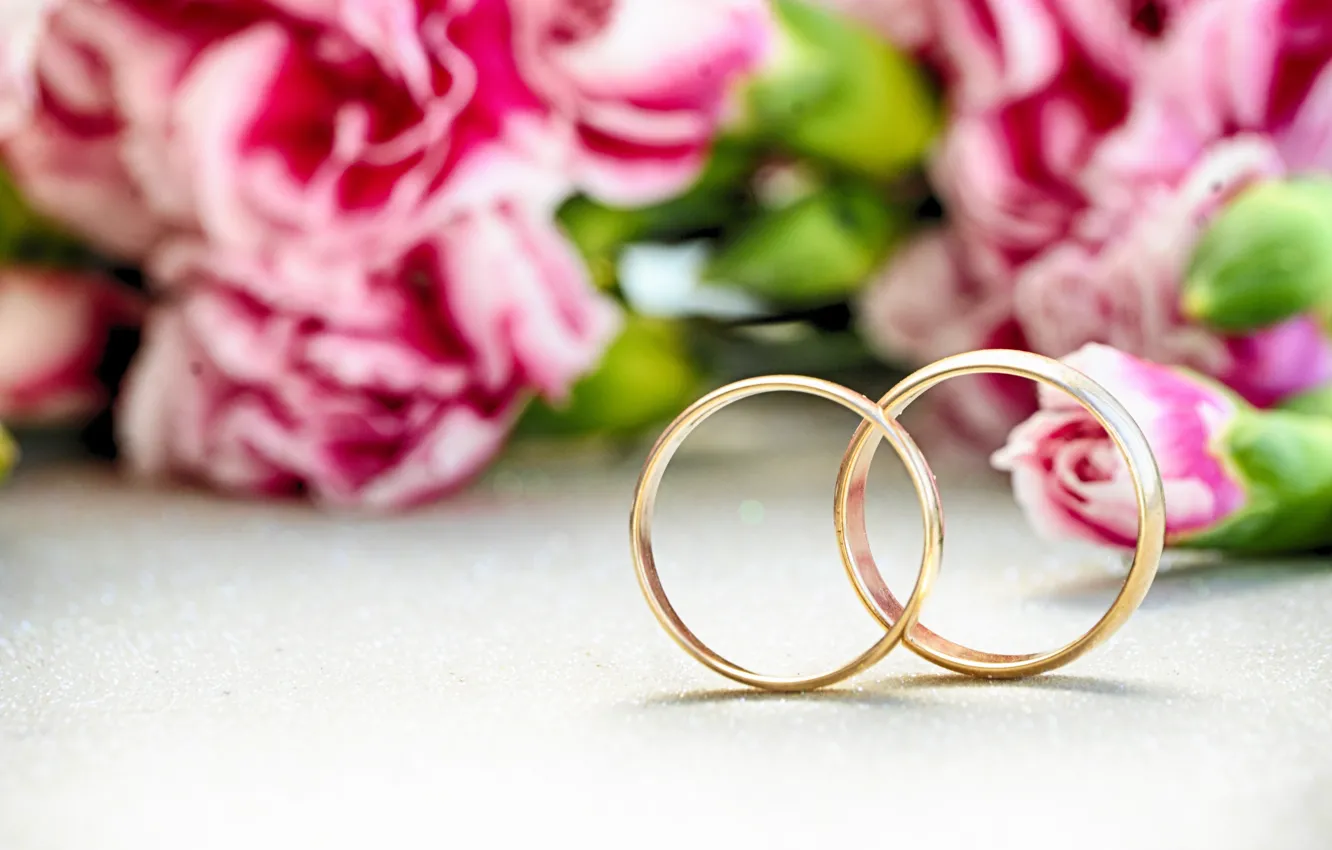 Photo wallpaper bouquet, Engagement rings, wedding