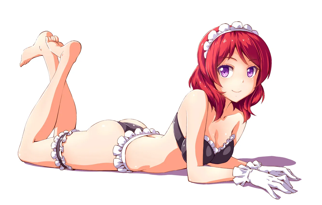 Photo wallpaper girl, sexy, lingerie, ass, bra, cleavage, panties, long hair