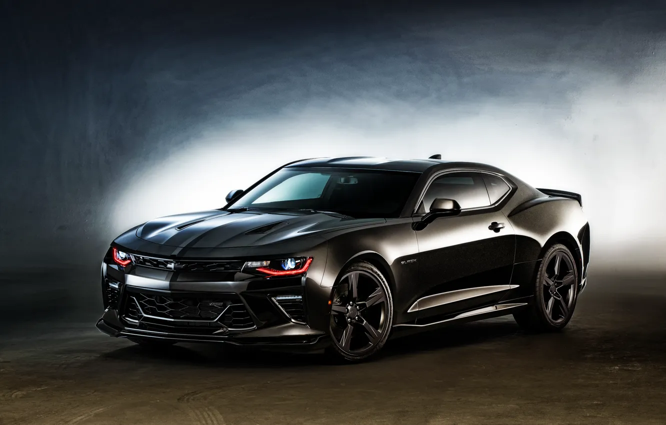 Photo wallpaper Concept, black, Chevrolet, Camaro, Chevrolet, Black, Camaro