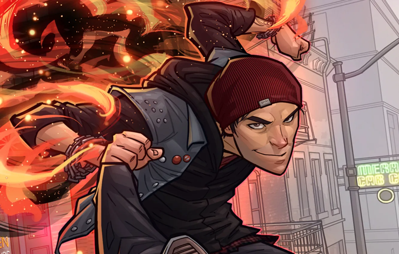 Photo wallpaper infamous, Infamous Second Son, second son