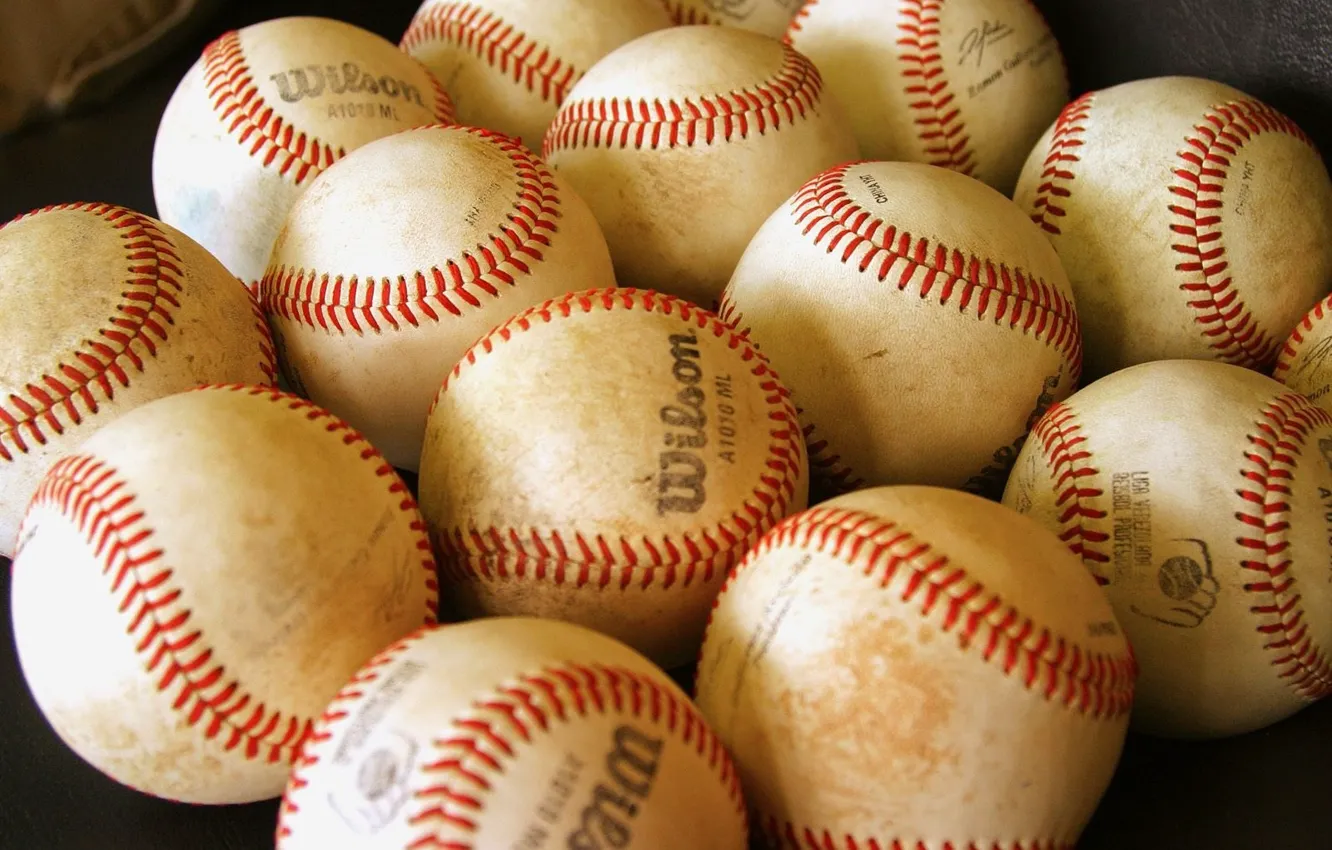 Photo wallpaper balls, baseball, wilson