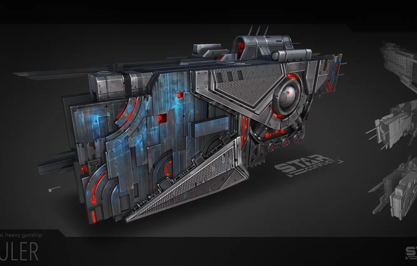 Photo wallpaper ship, frigate, StarConflict, Mauler