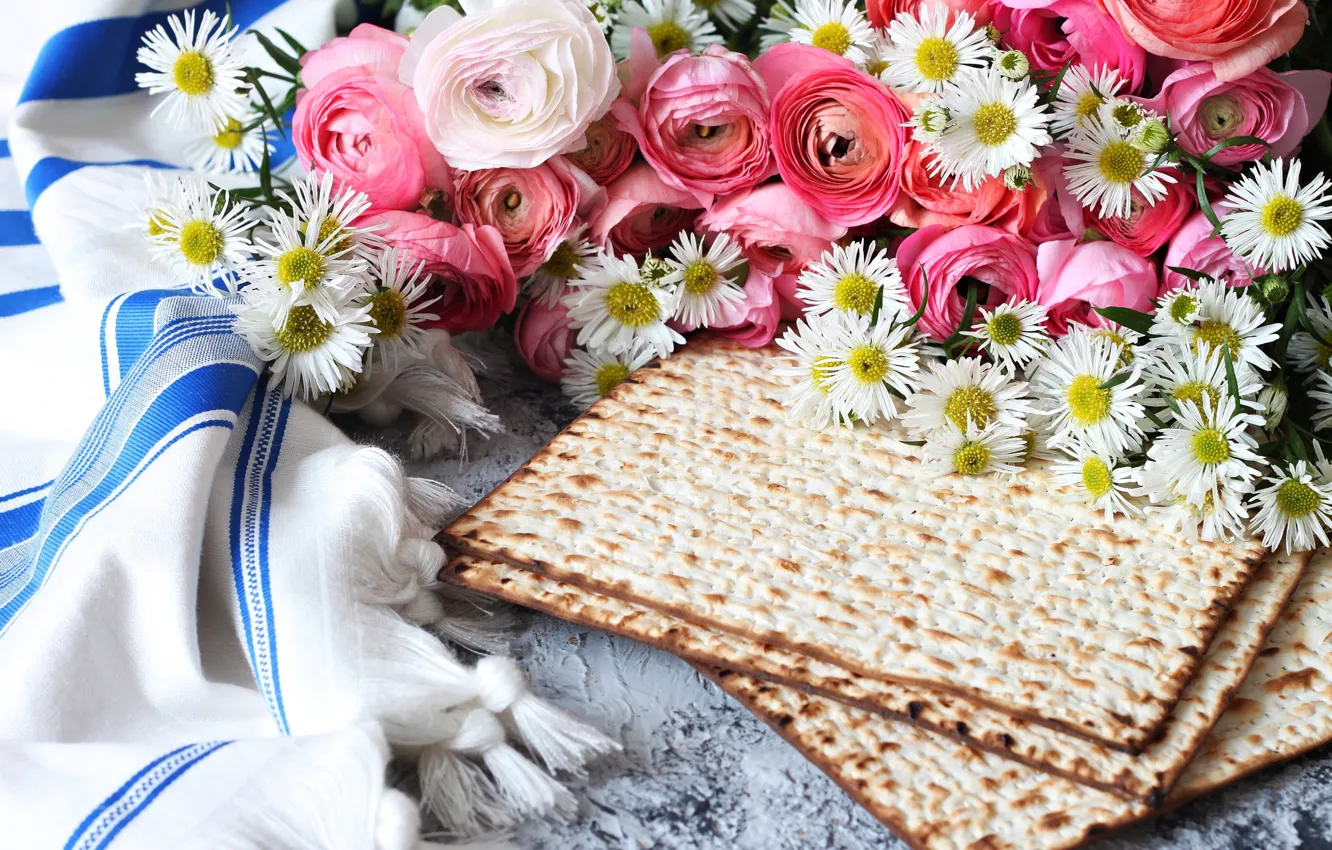 Photo wallpaper flowers, Ranunculus, matzah