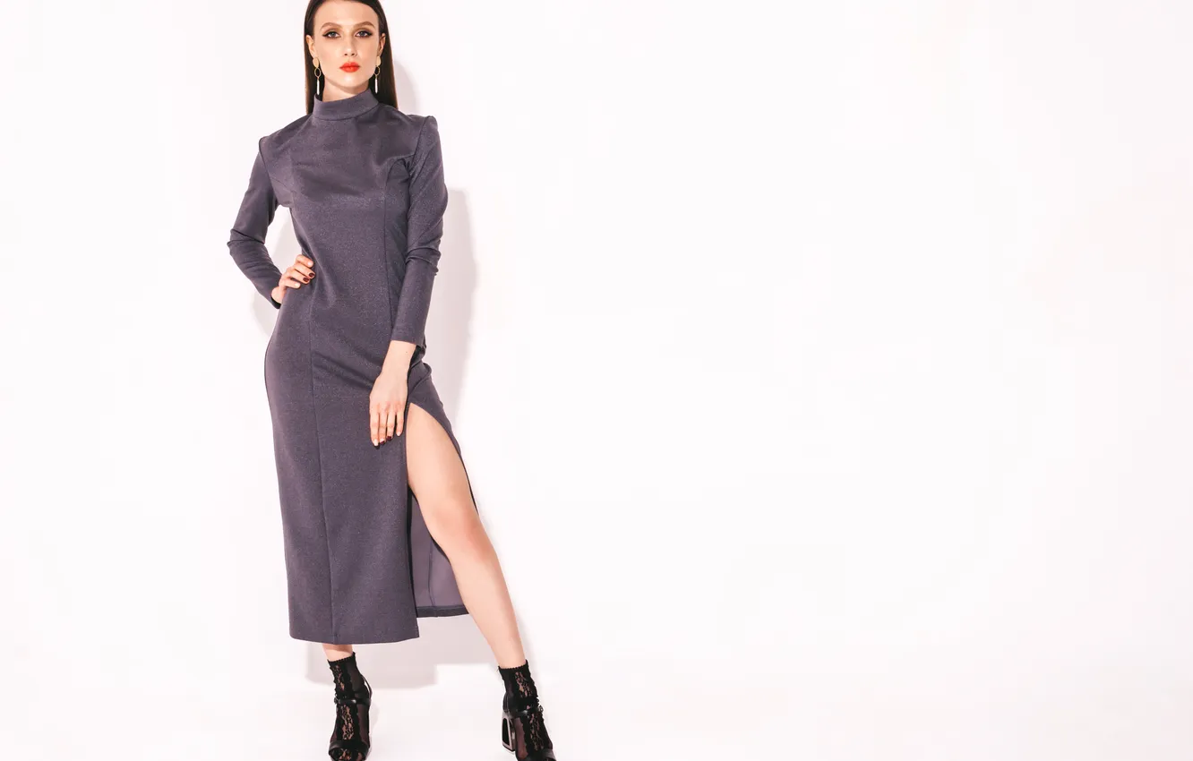 Photo wallpaper girl, young, beautiful, brunette, nice