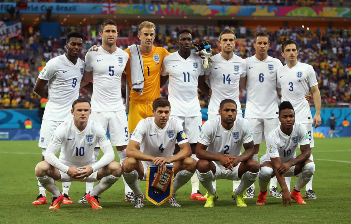 Photo wallpaper the world Cup, Steven Gerrard, Wayne Rooney, Raheem Sterling Daniel Sturridge