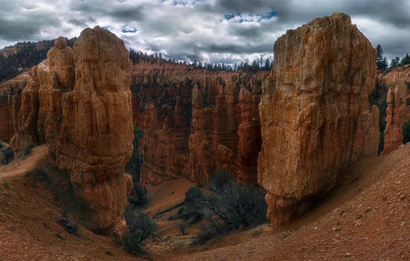 Photo wallpaper colors, rocks, cliff