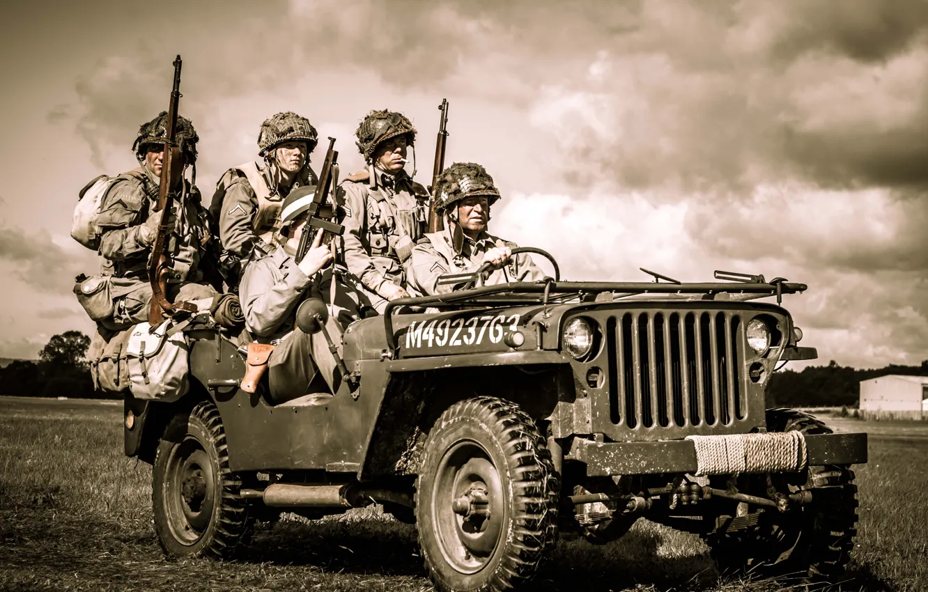 Photo wallpaper weapons, soldiers, equipment, Jeep, "Willis-MV&ampquot;, Willys MB