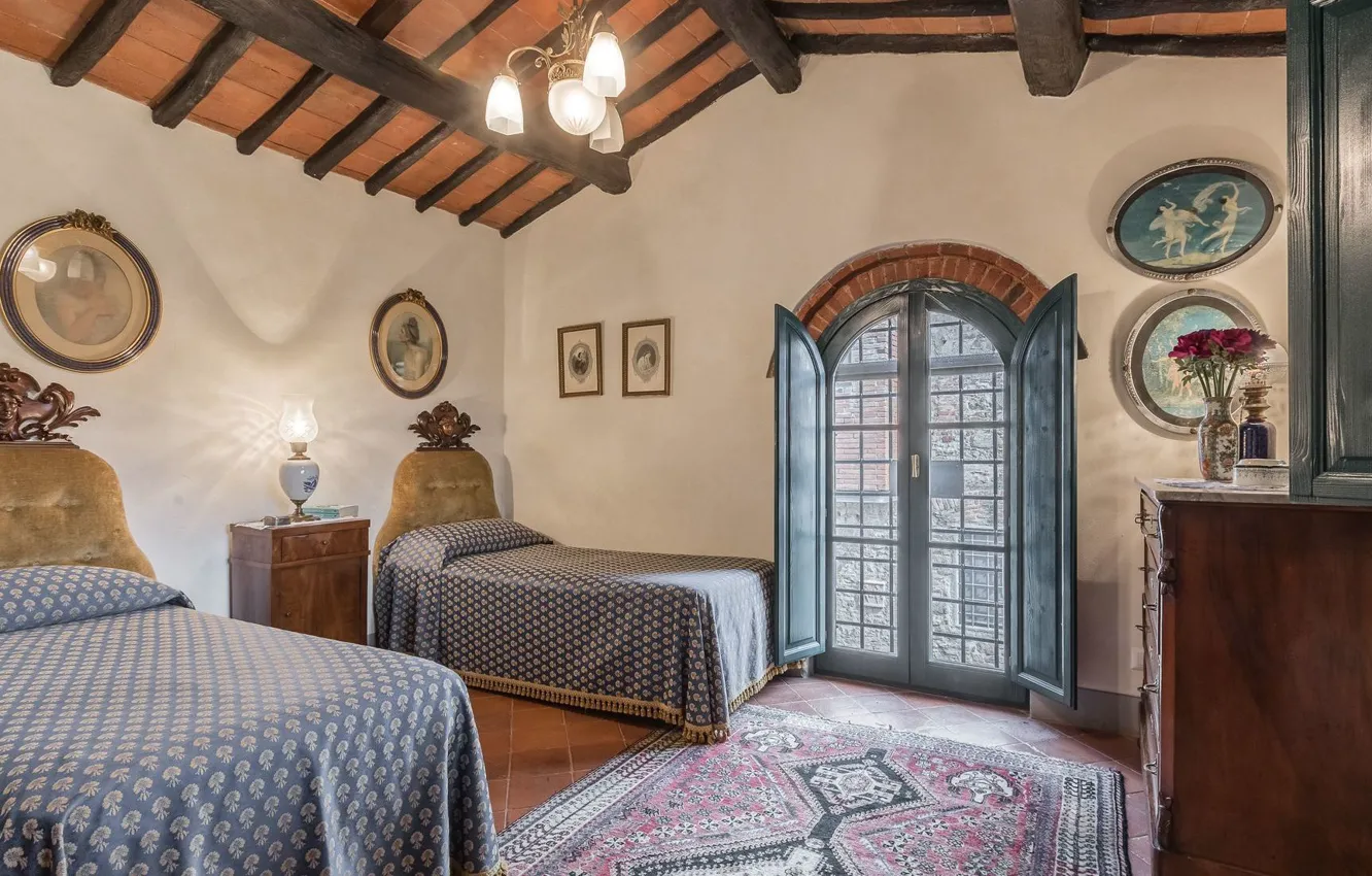 Photo wallpaper design, style, room, Villa, interior, Italy, architecture, bedroom