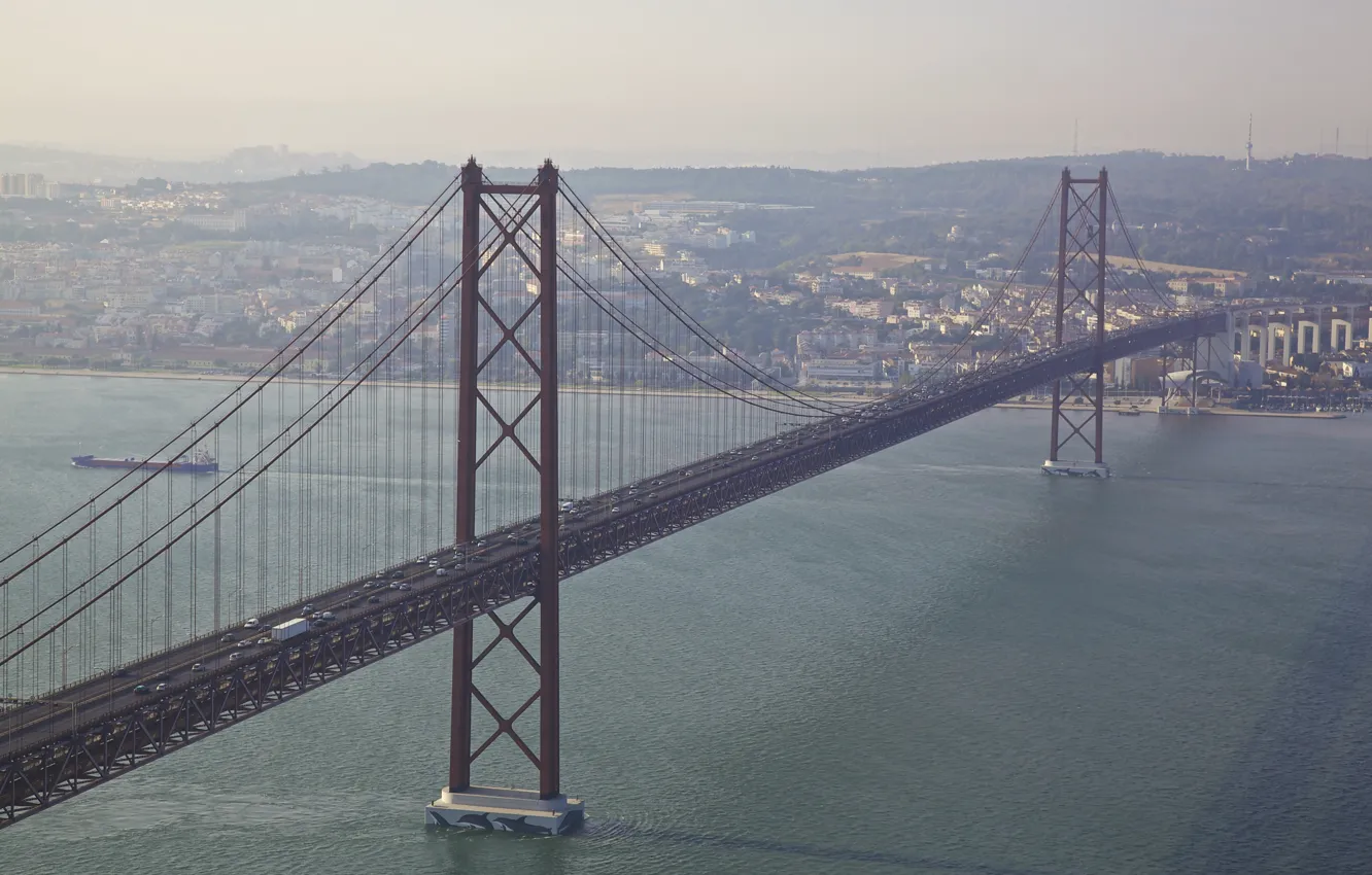 Photo wallpaper Bridge, Lisboa, Portugal, Almada, April 25th Bridge