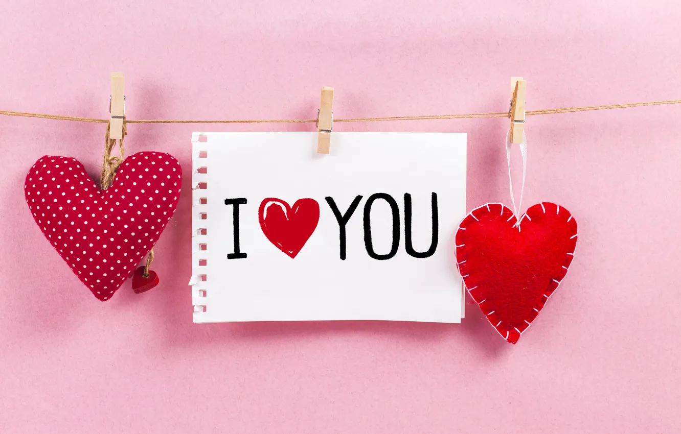 Photo wallpaper love, heart, hearts, red, love, i love you, romantic, hearts