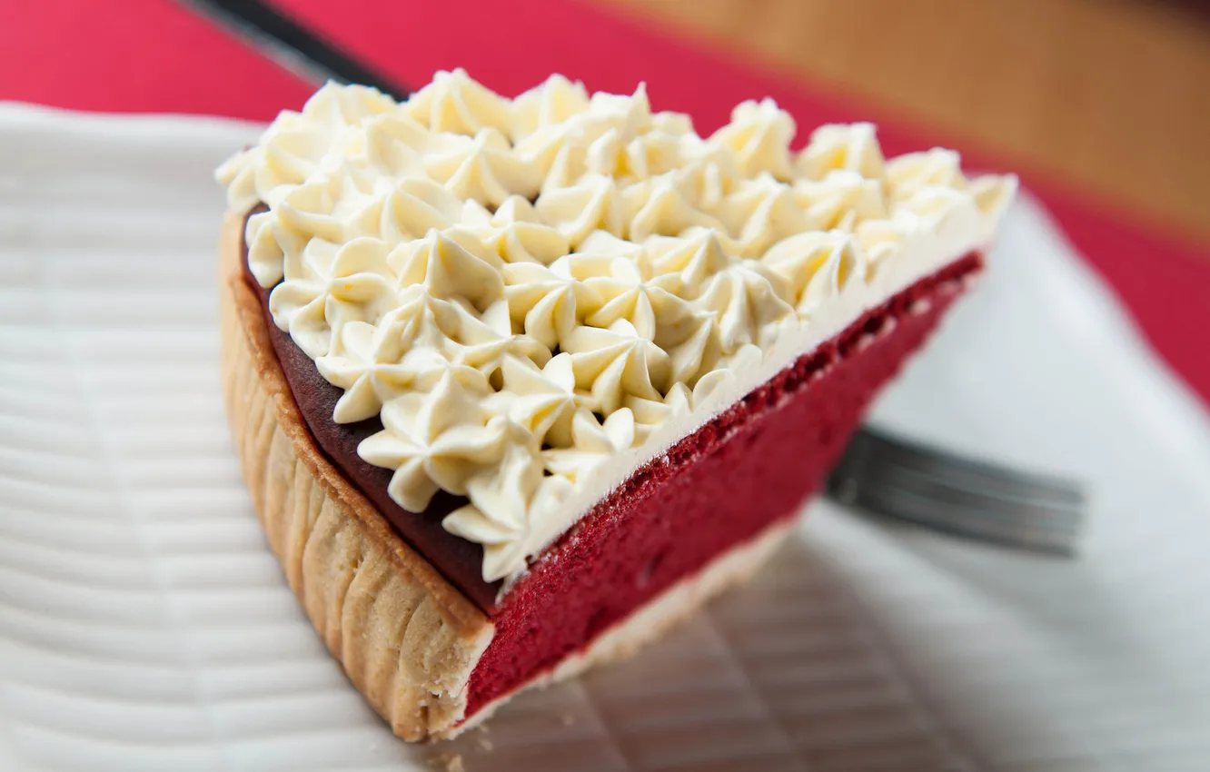 Photo wallpaper pie, cake, cream, dessert, piece, sweet