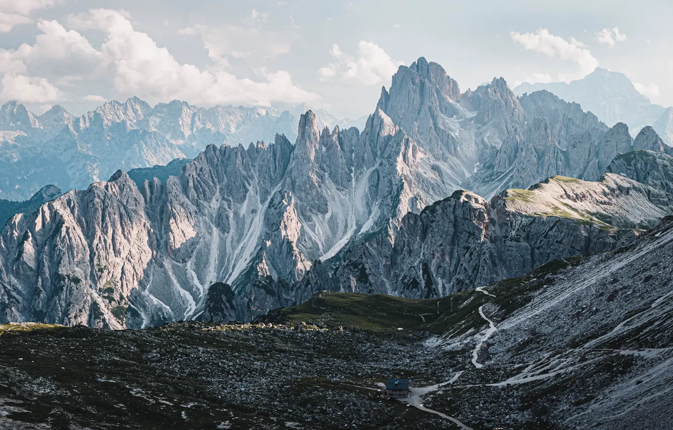 Photo wallpaper mountains, rocks, tops, Alps