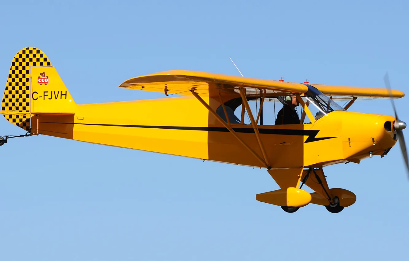 Photo wallpaper the sky, flight, retro, pilot, the plane