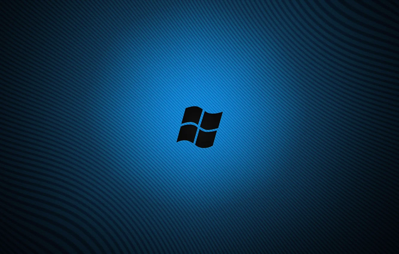 Photo wallpaper line, blue, logo, windows