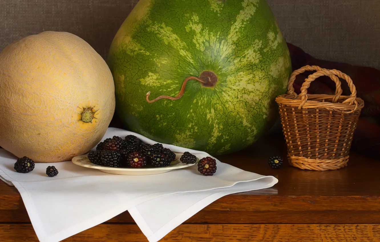 Photo wallpaper watermelon, BlackBerry, melon