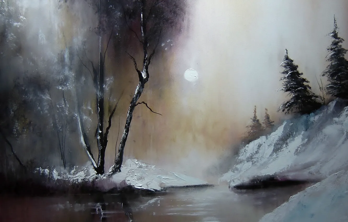 Photo wallpaper trees, nature, picture