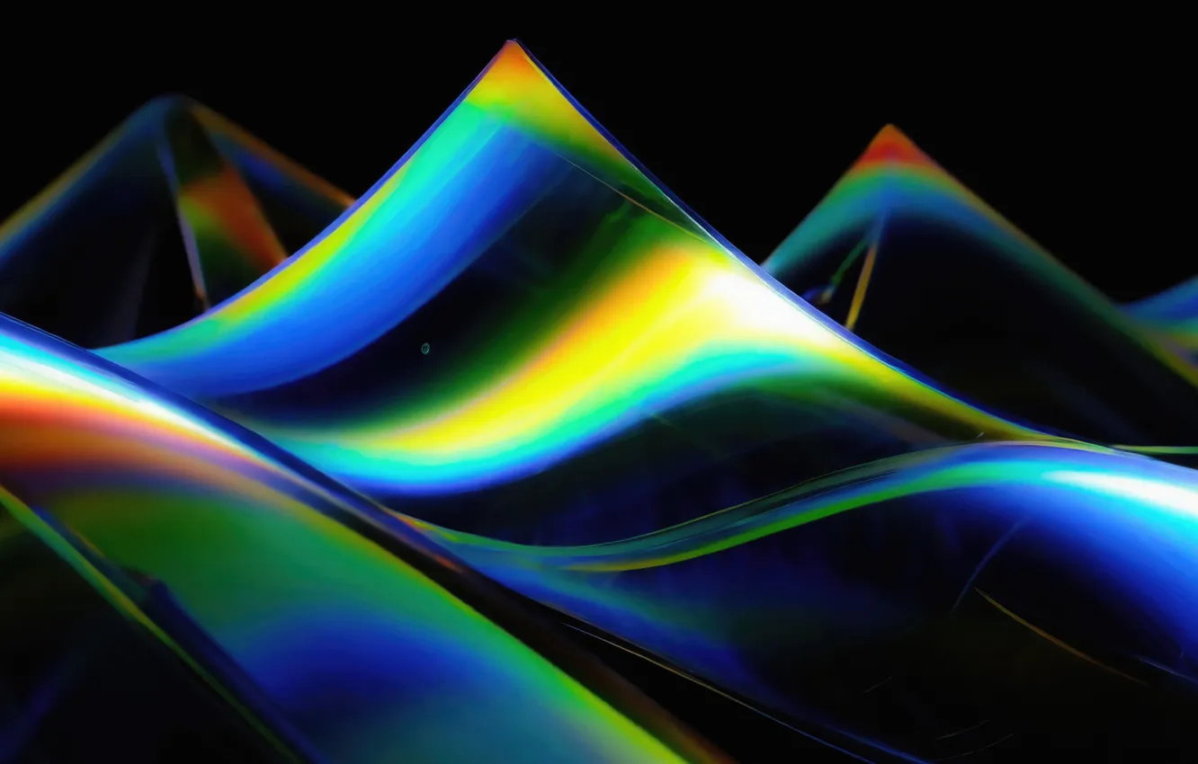 Photo wallpaper abstract, peaks, luminous