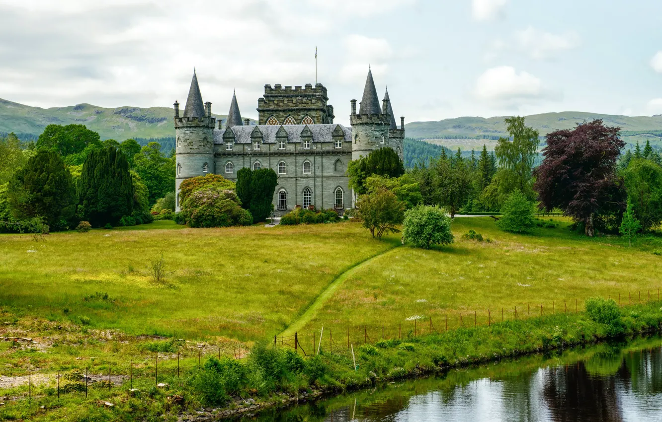 Photo wallpaper castle, Scotland, Scotland, Inveraray Castle, Inveraray Castle