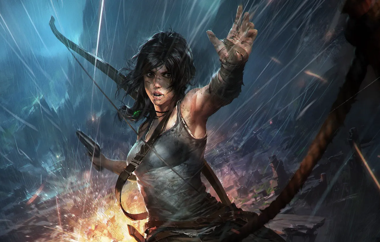 Photo wallpaper raider, tomb, Lara, Croft