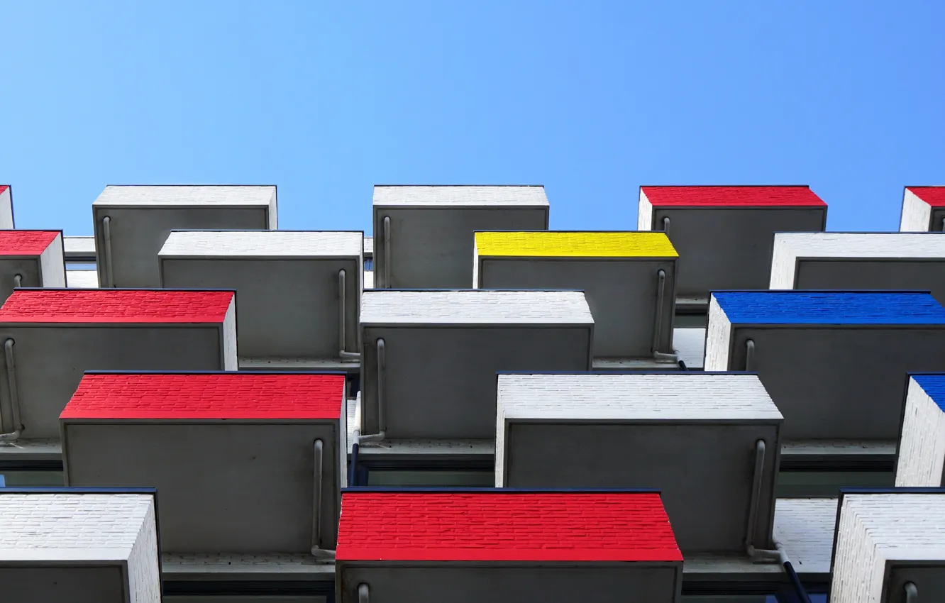 Photo wallpaper hotel, Scheveningen, geometrie