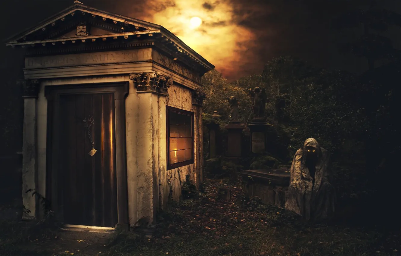 Photo wallpaper death, cemetery, the crypt