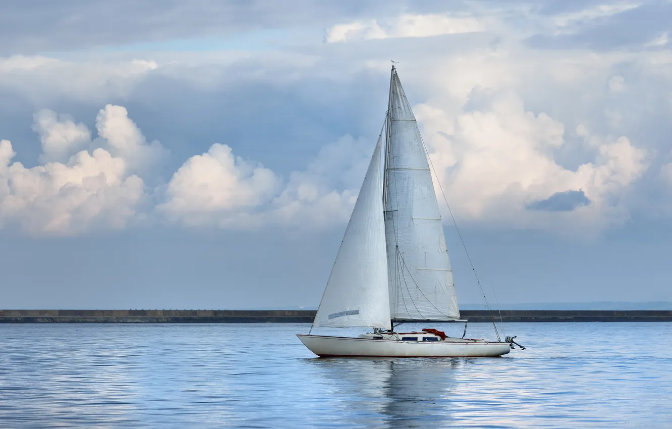 Photo wallpaper yacht, wind, yachting, Winner, windy