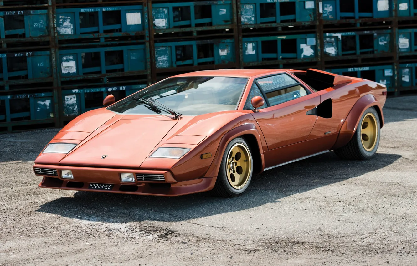 Photo wallpaper Orange, Supercar, Lamborghini Countach, 1974, Classic Car