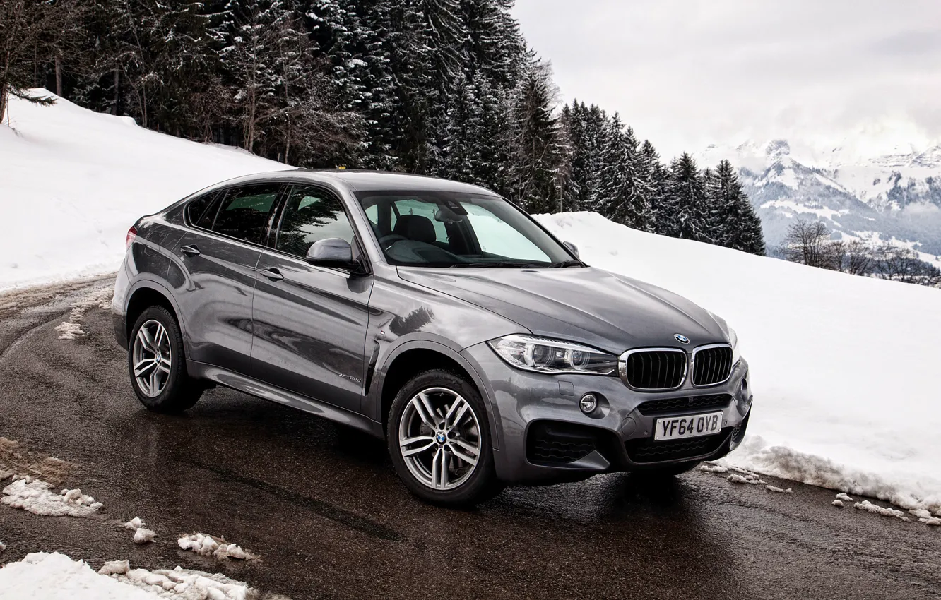 Photo wallpaper winter, snow, BMW, BMW, xDrive, UK-spec, F16, 2015