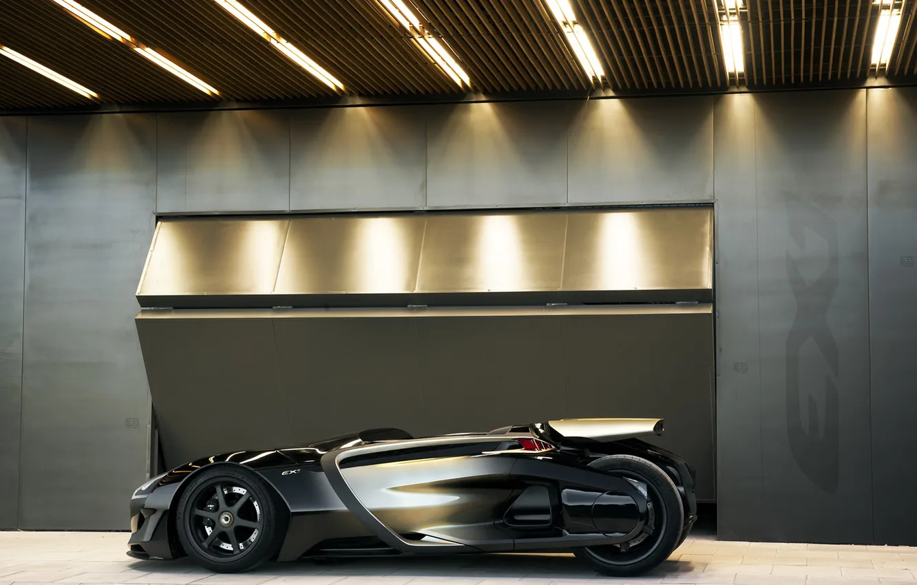 Photo wallpaper speed, garage, cars, Peugeot EX-1