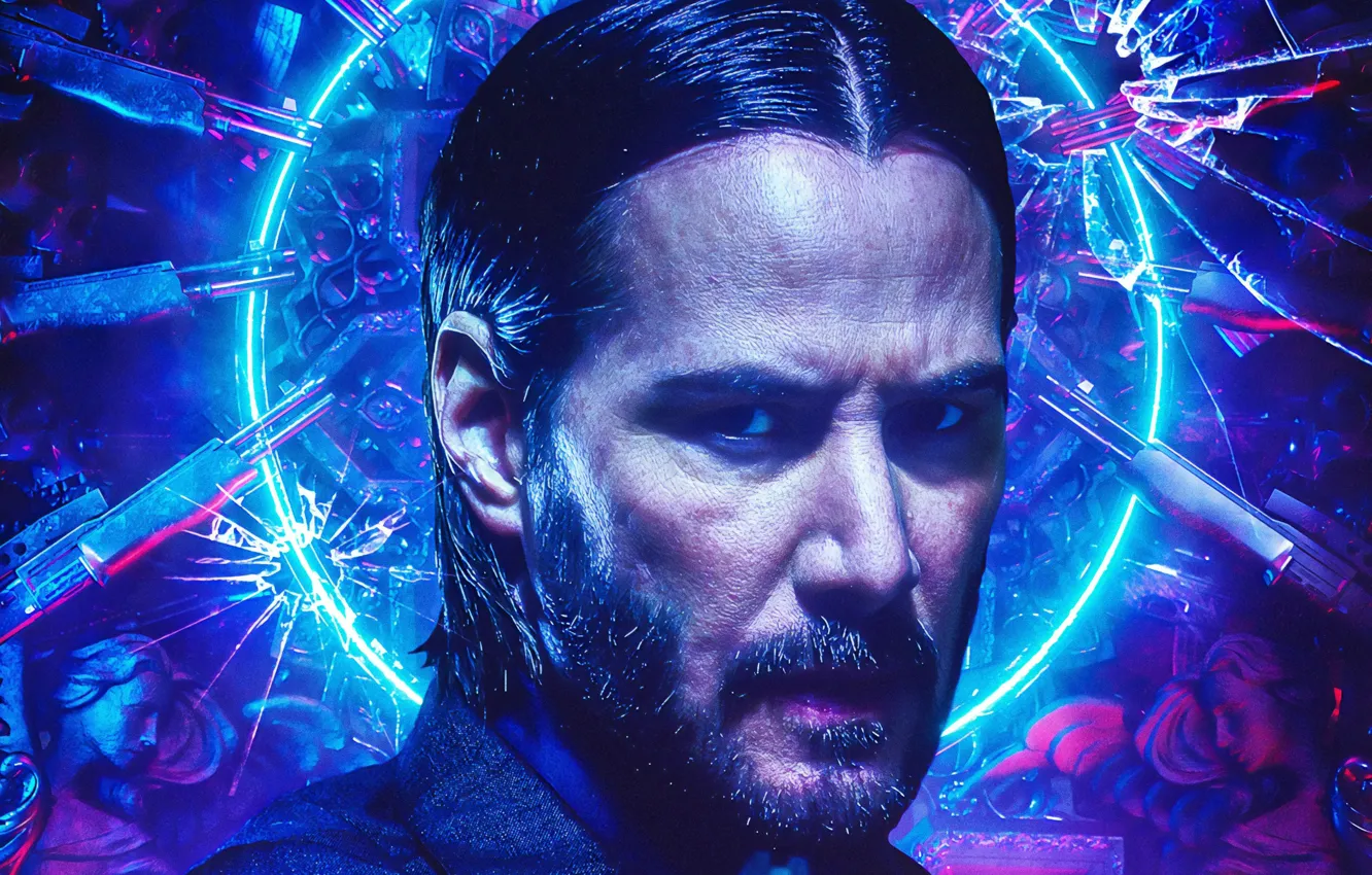 Photo wallpaper Keanu Reeves, Keanu Reeves, Parabellum, John Wick, John Wick, 2019, John Wick 3, John Wick …