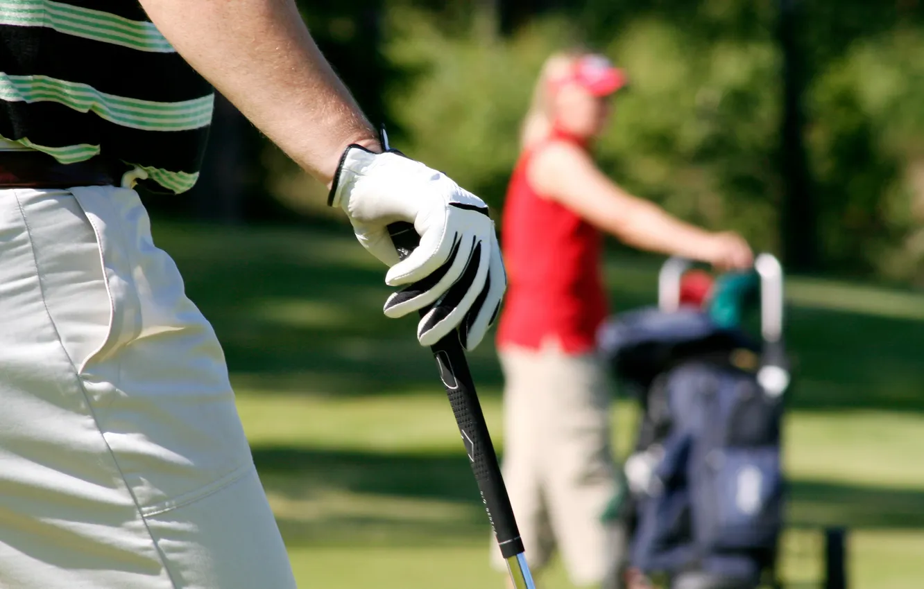 Photo wallpaper relax, golf, players, golf clubs