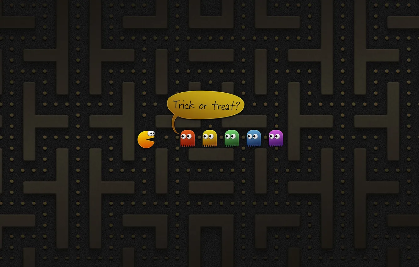 Photo wallpaper the game, point, game, Pacman, packman