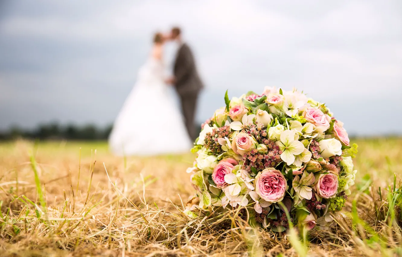 Photo wallpaper bouquet, wedding, wedding bouquet